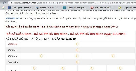 Ảnh ví dụ mã nhúng của kết quả HCM trên web xemtuvi Ảnh ví dụ mã nhúng của kết quả HCM trên web xemtuvi